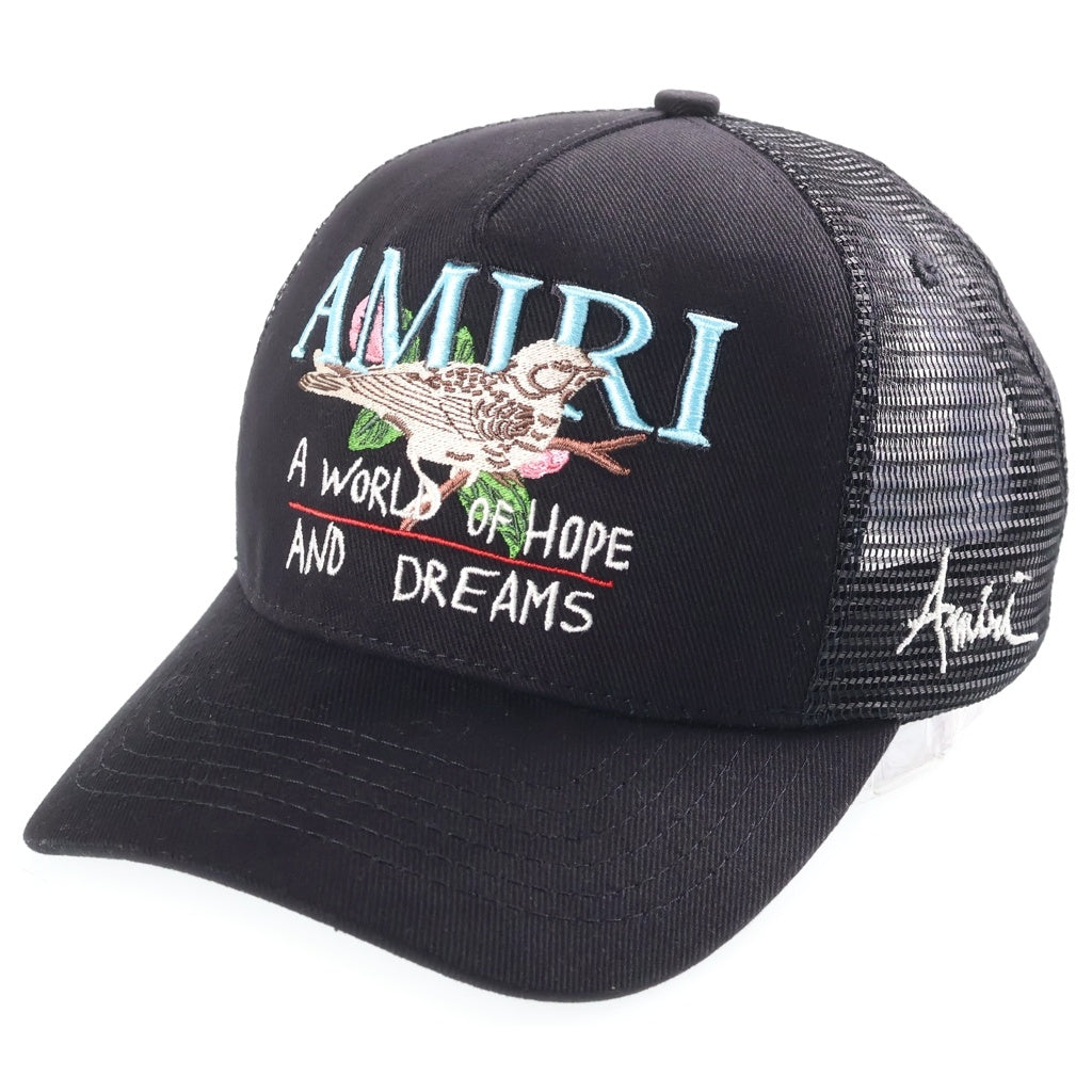 AMIRI(アミリ) Hope And Dreams Trucker Hat in Black ホープ アンド ドリームズ トラッカーキャップ 帽子 ブラック AMSAHE1034