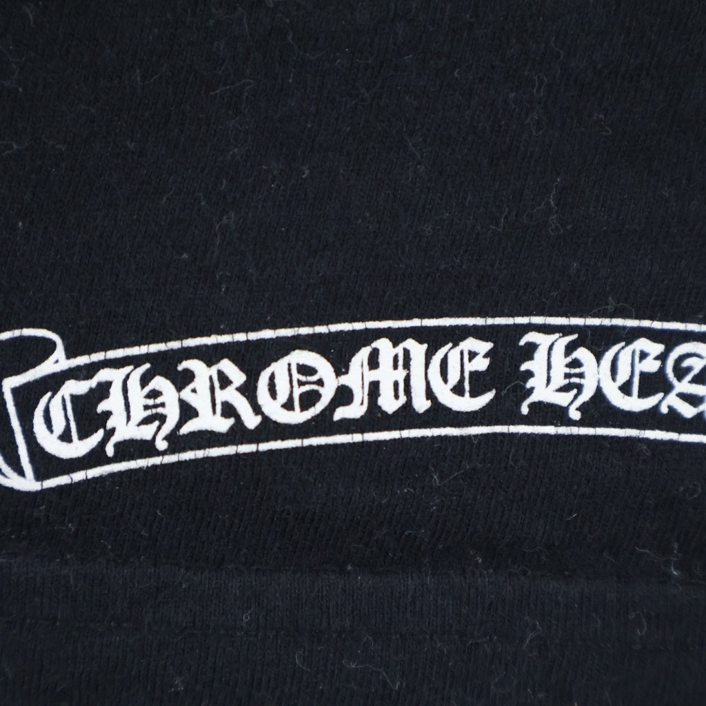 CHROME HEARTS(クロムハーツ) CH S/S バック ヴァインダガー英字ロゴプリント 半袖 カットソー Tシャツ ブラック