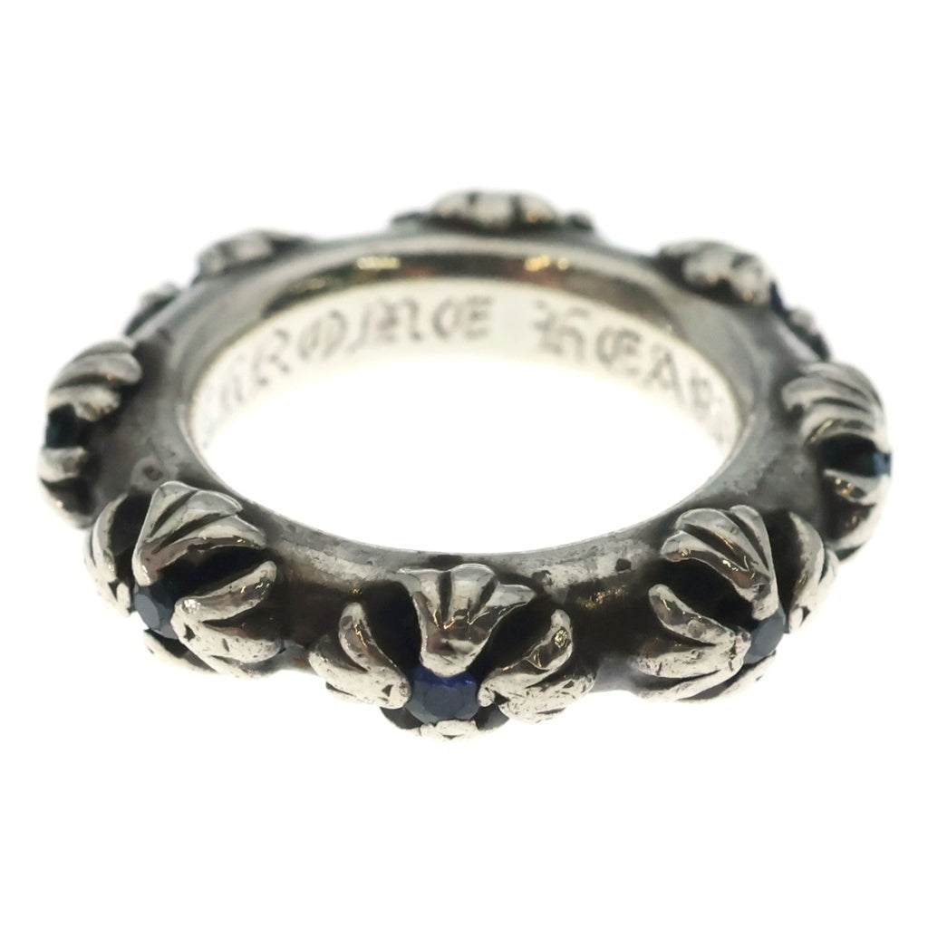 CHROME HEARTS(クロムハーツ) CROSS BAND P/SAP クロスバンド サファイア リング シルバー レディース
