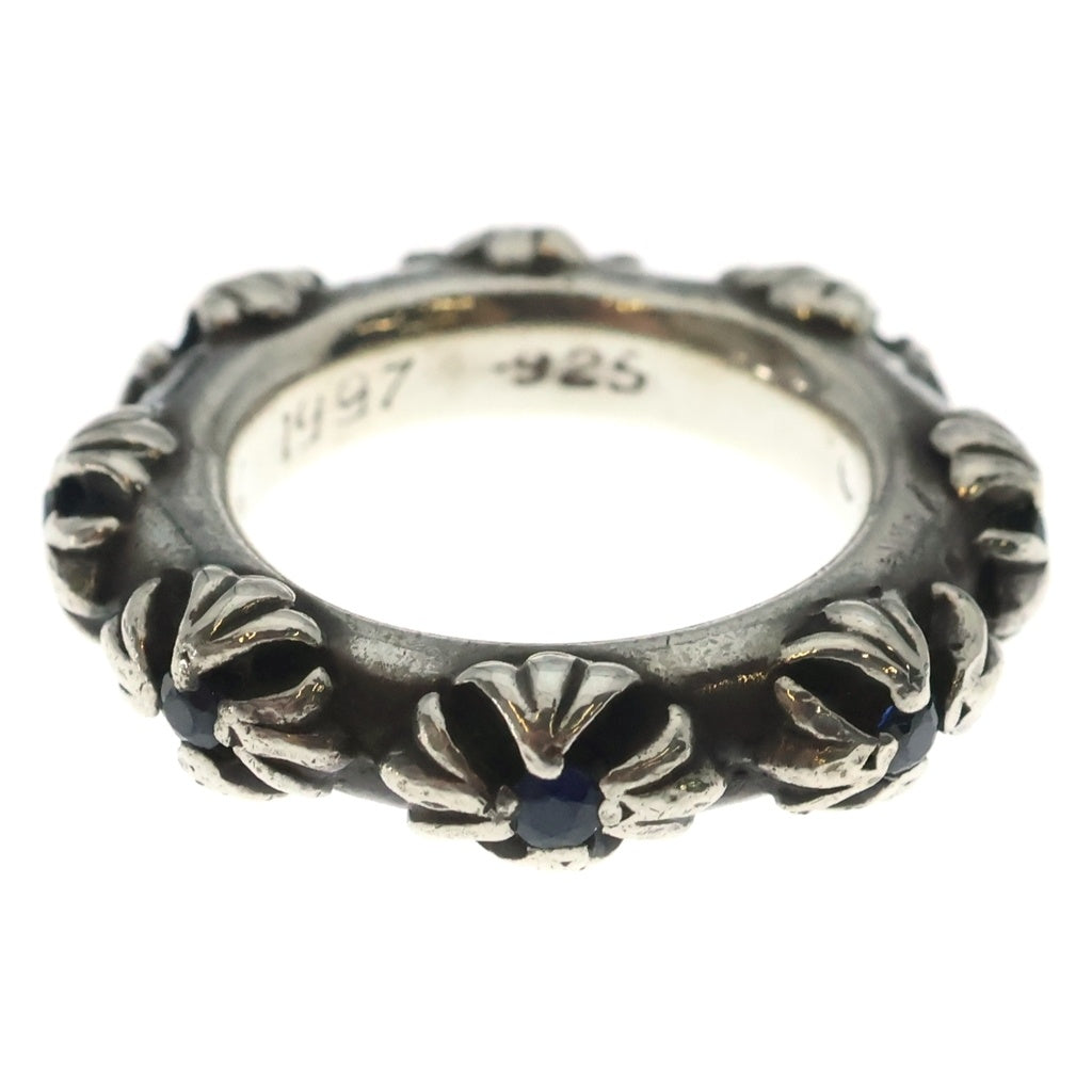CHROME HEARTS(クロムハーツ) CROSS BAND P/SAP クロスバンド サファイア リング シルバー レディース