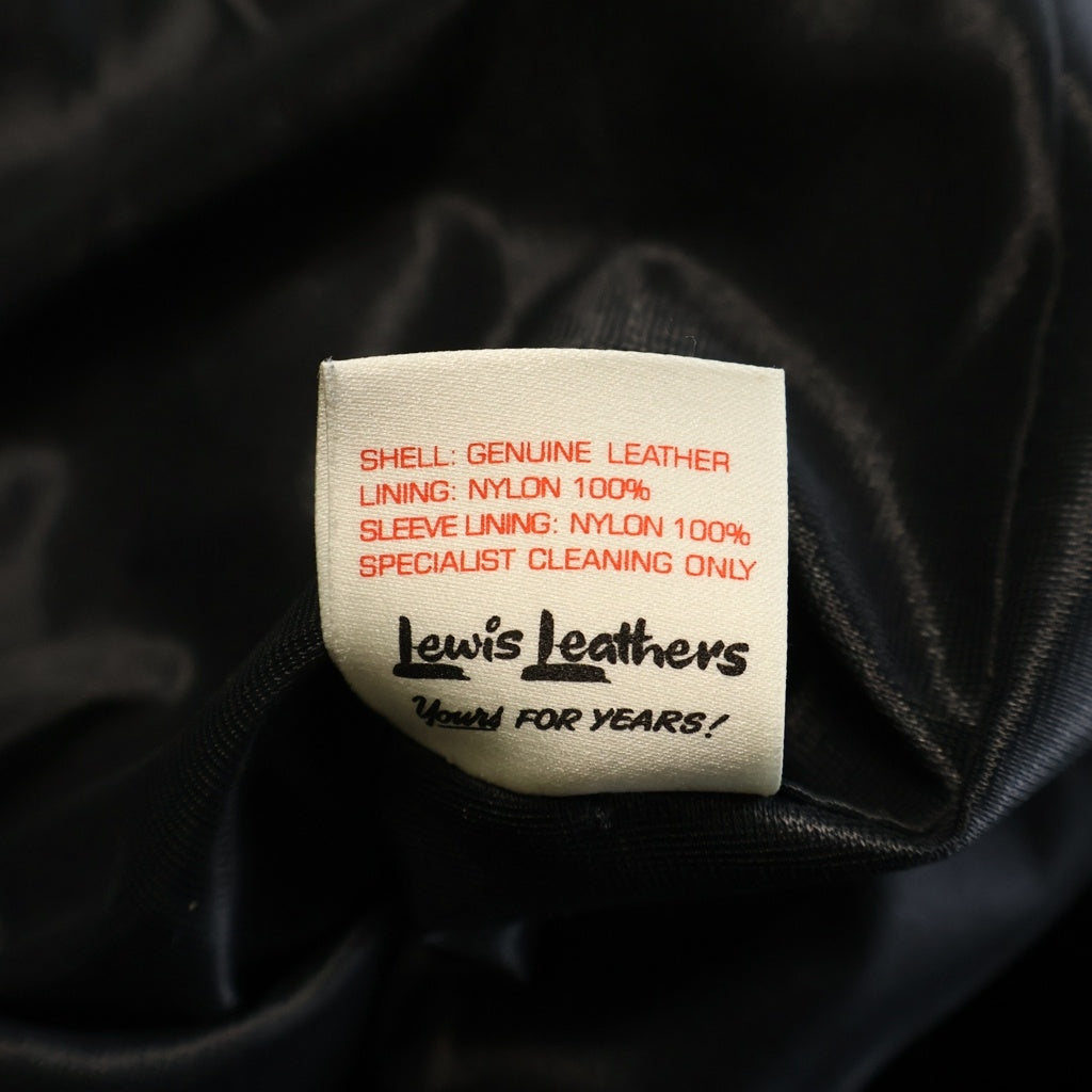 Lewis Leathers(ルイスレザー) DOMINATOR ドミネーター レギュラーフィット ホースハイド ジップアップレザージャケット ブラック