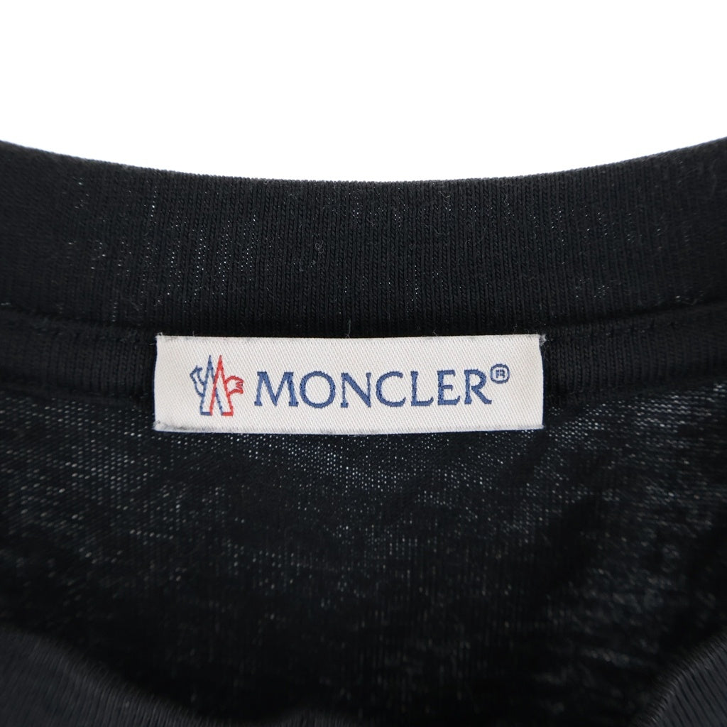 MONCLER(モンクレール) 25SS ワッペン ロゴ プリント 半袖カットソー Tシャツ ブラック K10918C00075