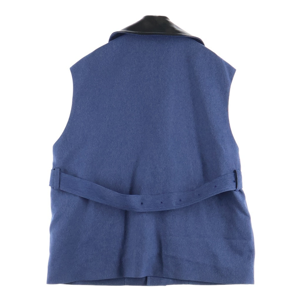 CULLNI(クルニ) 25AW Faux Denim Safari Vest 切り替え ベスト ジャケット ブルー 25-AW-024