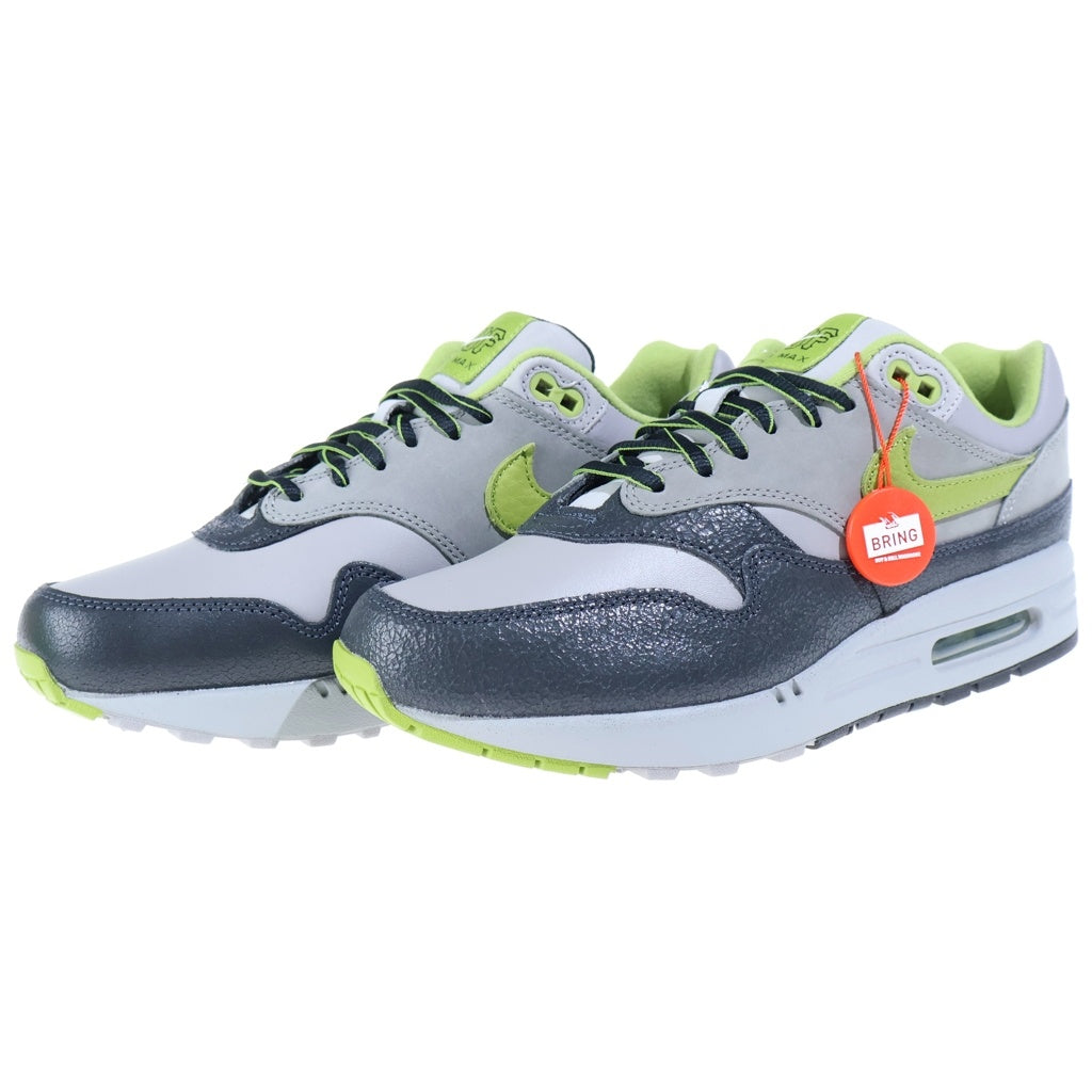NIKE(ナイキ) ×HUF AIR MAX1 ANTHRACITE AND MIDIUM GREY ハフ エアマックス1 アンスラサイト アンド ミディアムグレー スニーカー グレー/グリーン US8/26cm HF3713-002