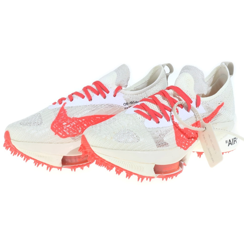 NIKE(ナイキ) ×OFF-WHITE AIR ZOOM TEMPO NEXT FLYKNIT SOLAR オフホワイト エアズームテンポネクスト フライソーラー ローカットスニーカー ホワイト US8/26cm CV0697-100