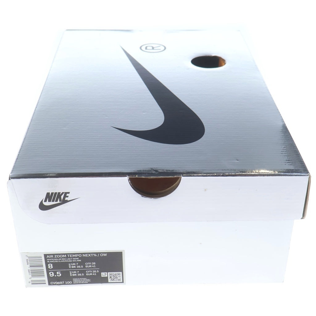NIKE(ナイキ) ×OFF-WHITE AIR ZOOM TEMPO NEXT FLYKNIT SOLAR オフホワイト エアズームテンポネクスト フライソーラー ローカットスニーカー ホワイト US8/26cm CV0697-100