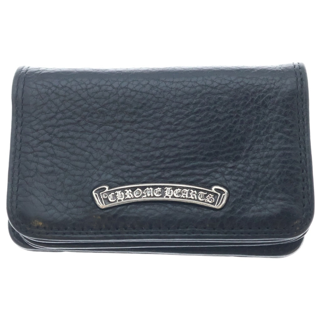 CHROME HEARTS(クロムハーツ) CARD CASE グロメット付き レザーカードケース ブラック