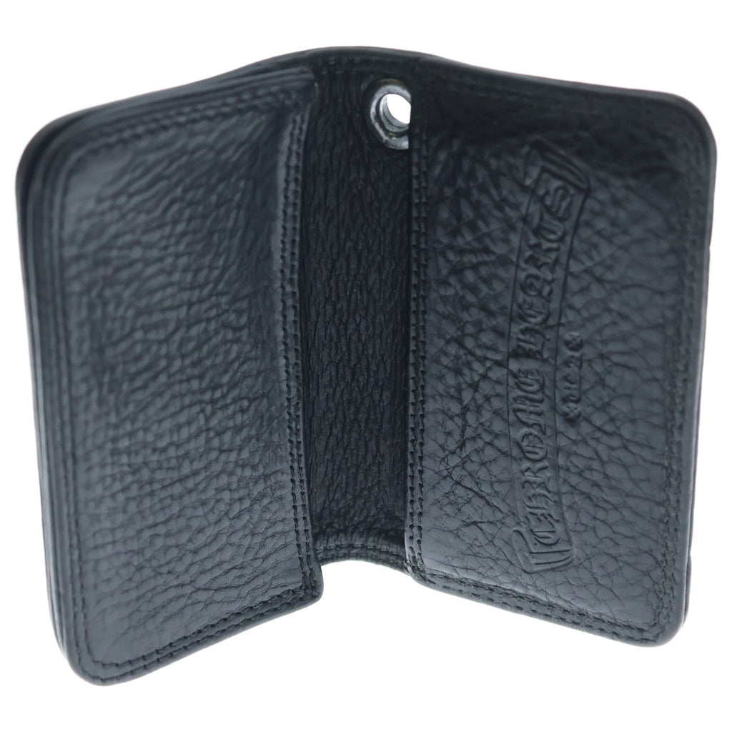 CHROME HEARTS(クロムハーツ) CARD CASE グロメット付き レザーカードケース ブラック