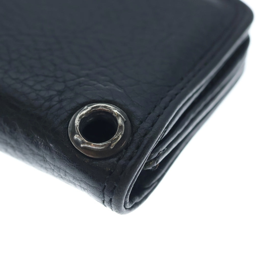 CHROME HEARTS(クロムハーツ) CARD CASE グロメット付き レザーカードケース ブラック