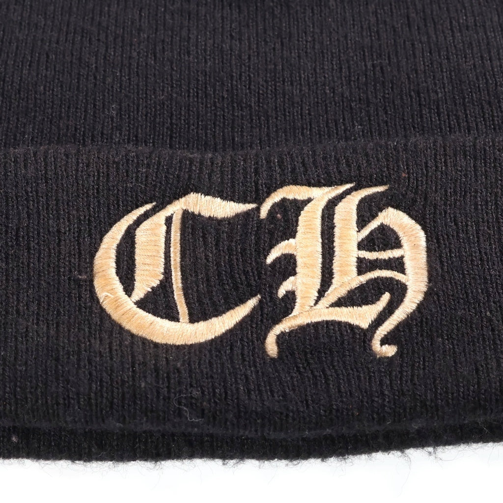 CHROME HEARTS(クロムハーツ) OLD WATCH CAP CHロゴ刺繍 ビーニー ニット帽 帽子 ブラック