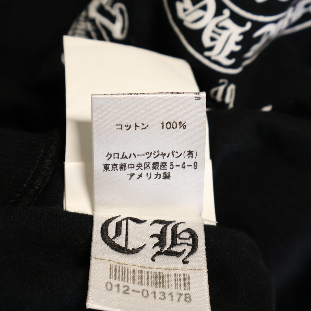 CHROME HEARTS(クロムハーツ) FOTI フォティ グラフィックプリント 半袖Tシャツ クルーネックカットソー ブラック