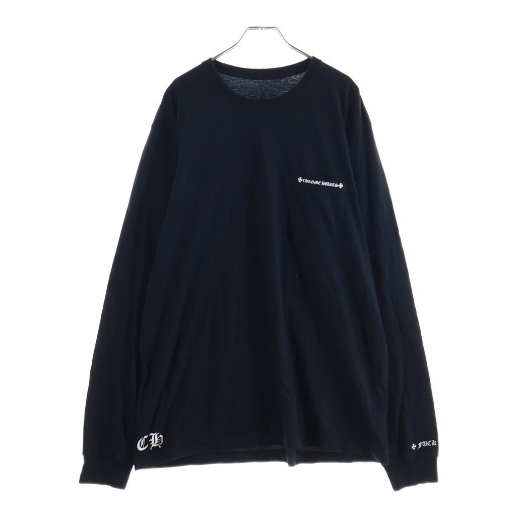 CHROME HEARTS(クロムハーツ) Made in Hollywood メイドイン ハリウッド ロゴ プリント 長袖Tシャツ クルーネックカットソー ブラック