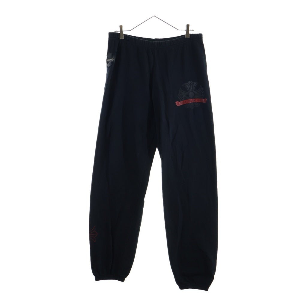 CHROME HEARTS(クロムハーツ) OLD CHプラス レザーパッチ スウェット パンツ ブラック