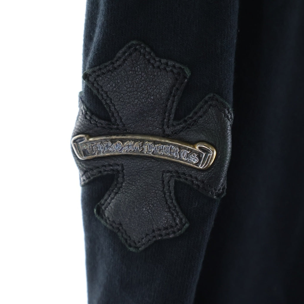 CHROME HEARTS(クロムハーツ) OLD CHプラス レザーパッチ スウェット パンツ ブラック