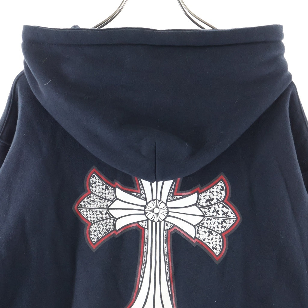 CHROME HEARTS(クロムハーツ) OLD オールド ダブルCHクロスプリント ダガージップアップ スウェット パーカー ブラック