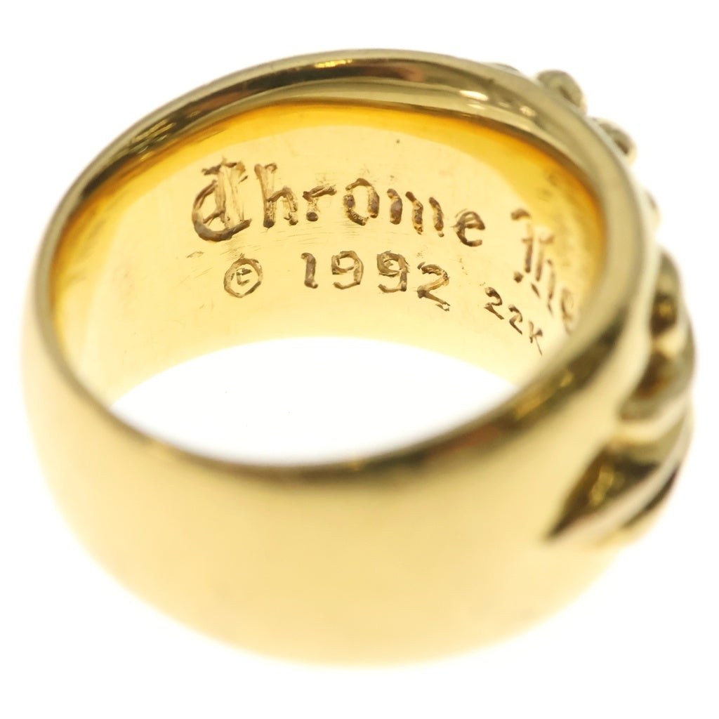 CHROME HEARTS(クロムハーツ) 22K FLRL CRS フローラルクロスリング ゴールド