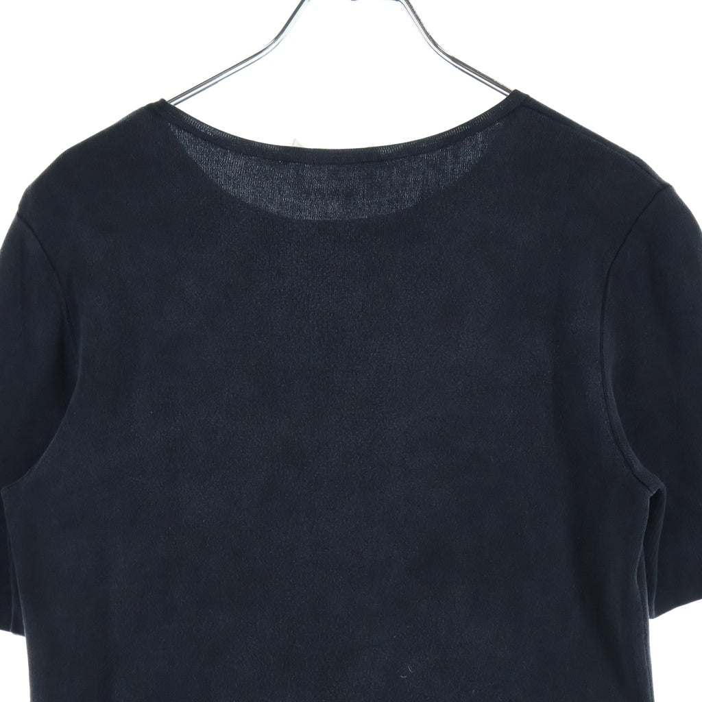 BALENCIAGA(バレンシアガ) Short sleeve summer knit T-shirt サマーニット半袖Tシャツ ブラック レディース 437905 T2082