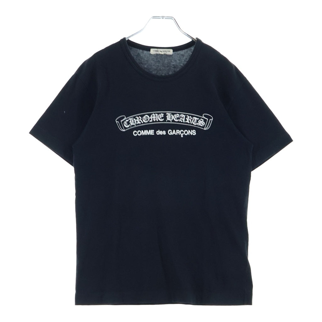 CHROME HEARTS(クロムハーツ) ×COMME des GARCONS Logo print short-sleeve T-shirt ×コムデギャルソン ロゴプリント半袖Tシャツ ブラック OT-T023