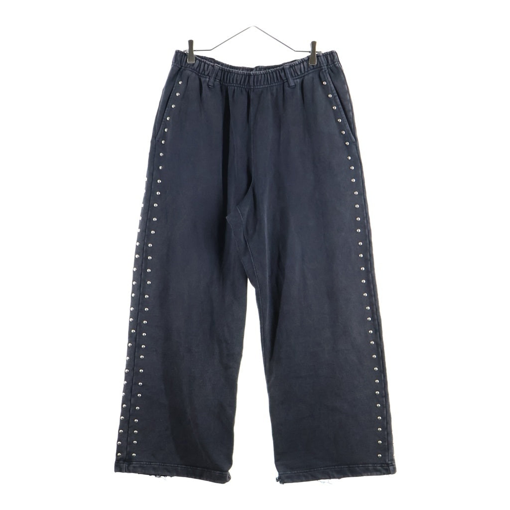 BEAMS(ビームス) FADE STUDS PANTS フェード加工 スタッズスウェットパンツ ブラック 11-24-1772-146