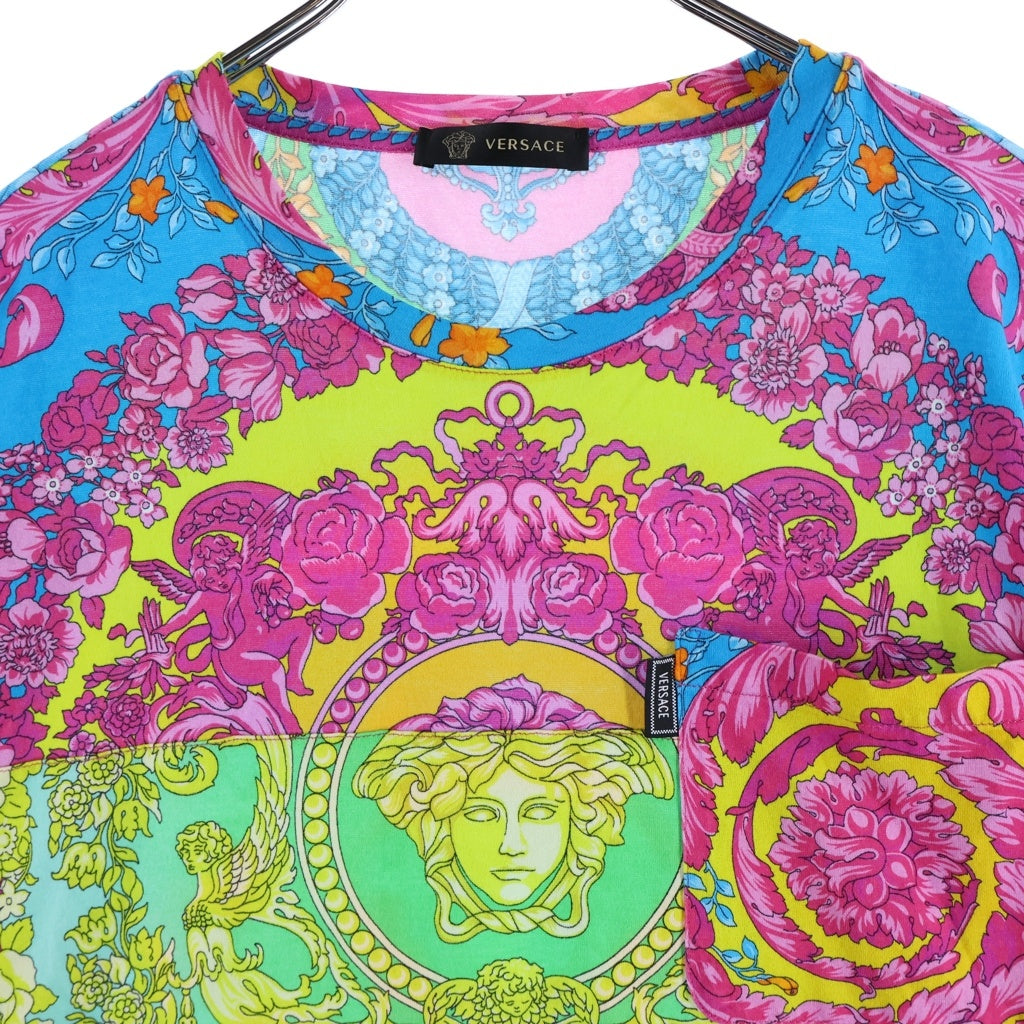 VERSACE(ヴェルサーチ) 総柄 ポケット 半袖 Tシャツ カットソー マルチカラー