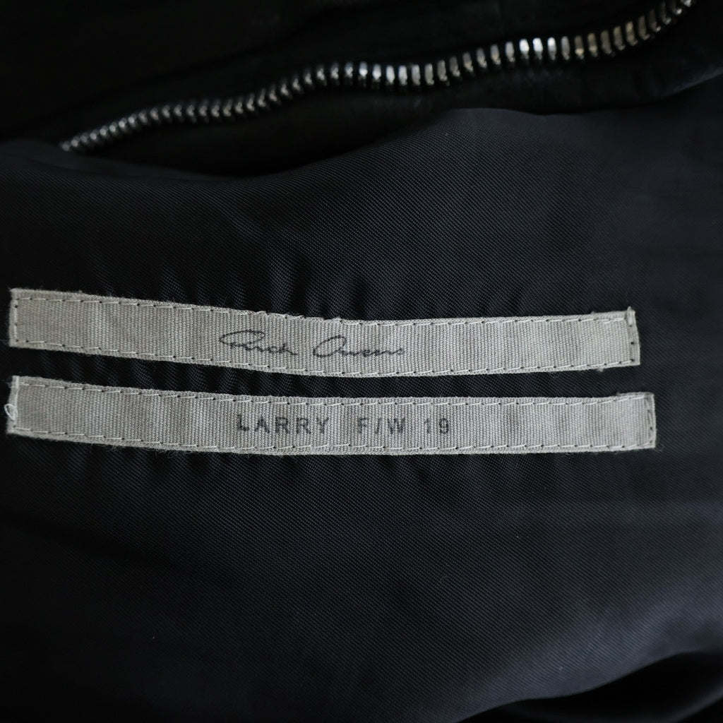 Rick Owens(リックオウエンス) 19AW Wool Dustulator Hooded Jacket ウールフーデッドジャケット ブラック RU19F4767-WFMLBA