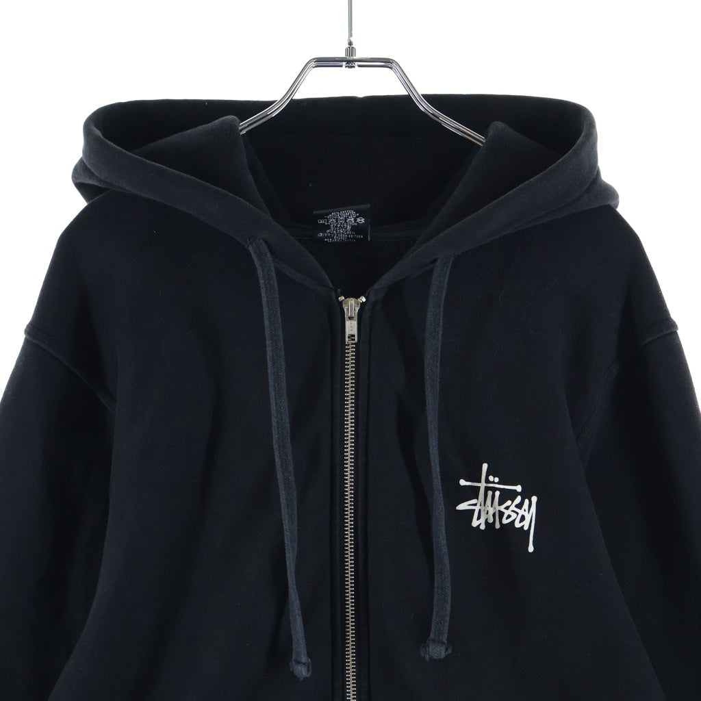 STUSSY(ステューシー) Basic Stussy Zip Hood ベーシック ステューシー ジップアップフーディー パーカー ブラック 1974649