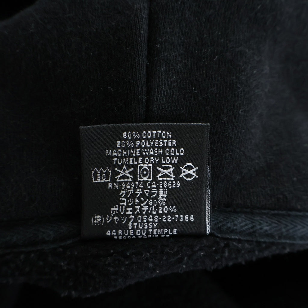 STUSSY(ステューシー) Basic Stussy Zip Hood ベーシック ステューシー ジップアップフーディー パーカー ブラック 1974649