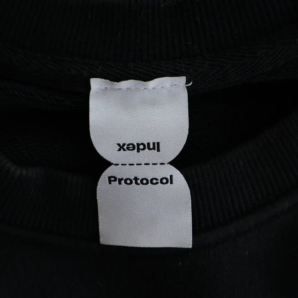 PROJECT G/R(プロジェクトジーアール) Protocol Index プロトコル インデックス サーマル レイヤード スウェット トレーナー ブラック
