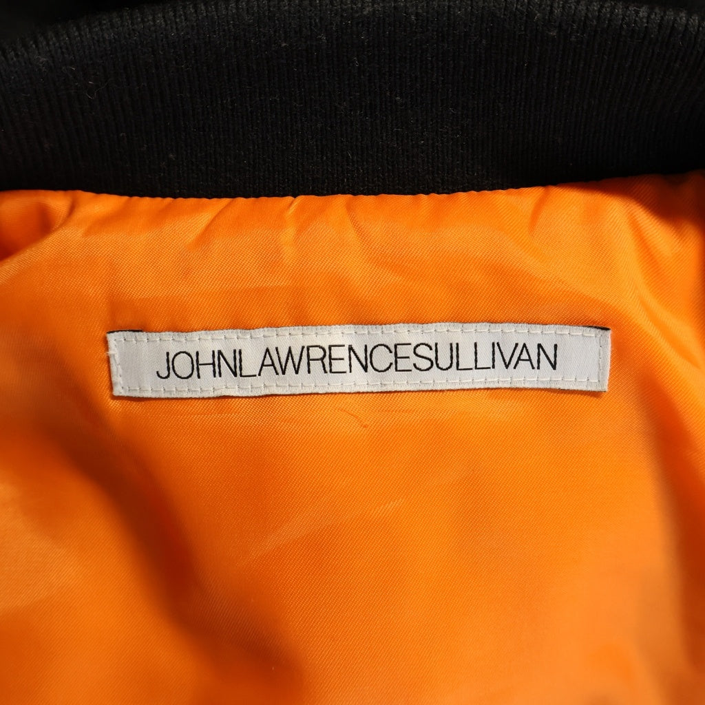 JOHN LAWRENCE SULLIVAN(ジョンローレンスサリバン) MA-1 シルク混 サテン ボンバージャケット ブラック BZ16-54-46