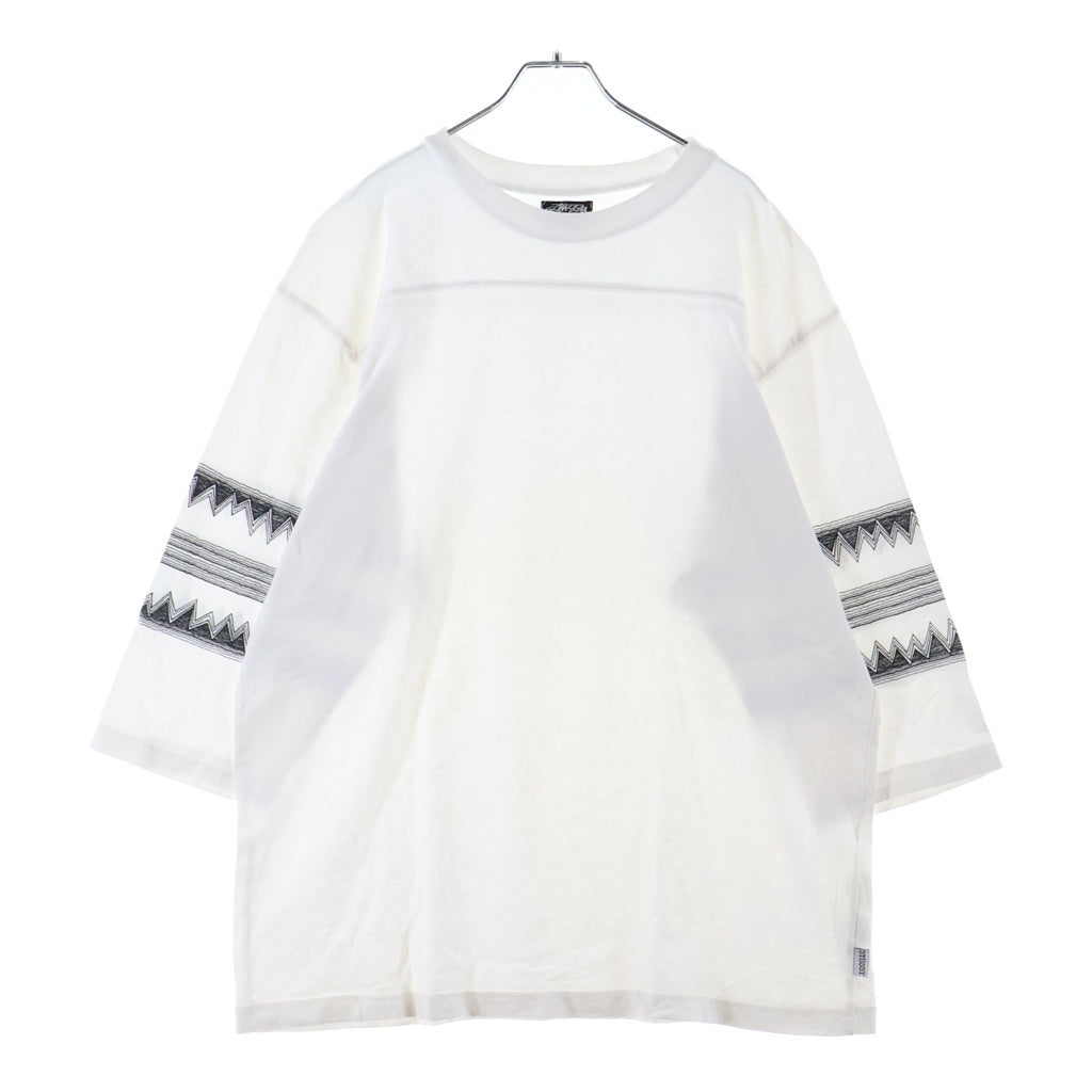 STUSSY(ステューシー) 00S OLD USA製 アーム デザイン プリント 半袖 Tシャツ カットソー ホワイト