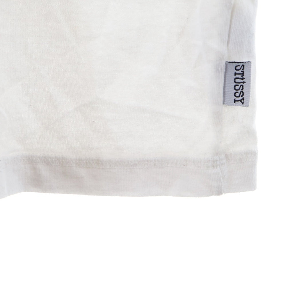 STUSSY(ステューシー) 00S OLD USA製 アーム デザイン プリント 半袖 Tシャツ カットソー ホワイト