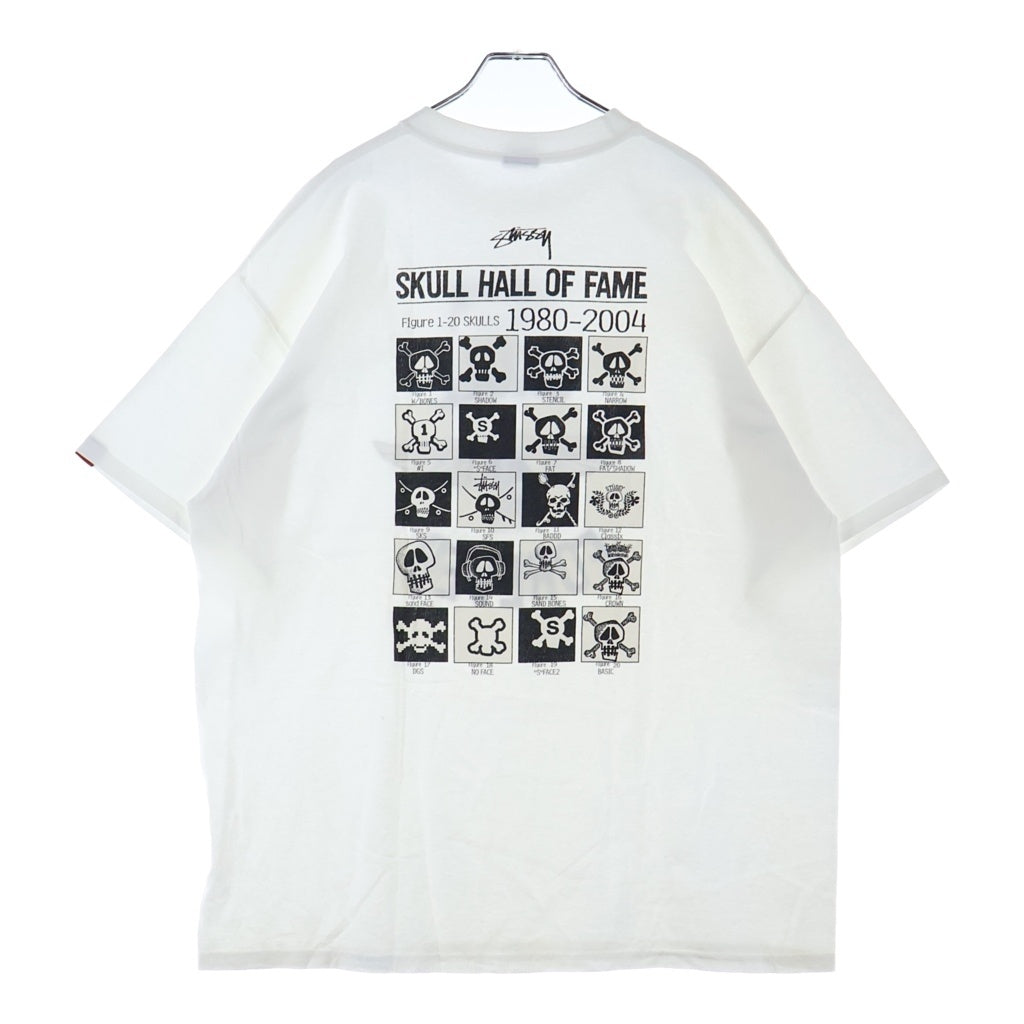 STUSSY(ステューシー) 00S 2004年 OLD レッドレーベル スカルフォーエバー ロゴプリント 半袖 Tシャツ カットソー ホワイト