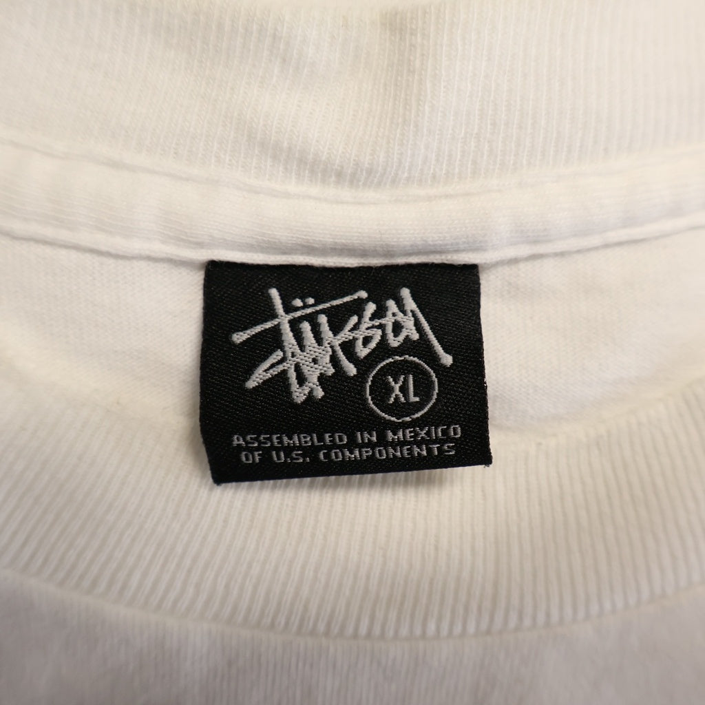 STUSSY(ステューシー) 00S 2004年 OLD レッドレーベル スカルフォーエバー ロゴプリント 半袖 Tシャツ カットソー ホワイト