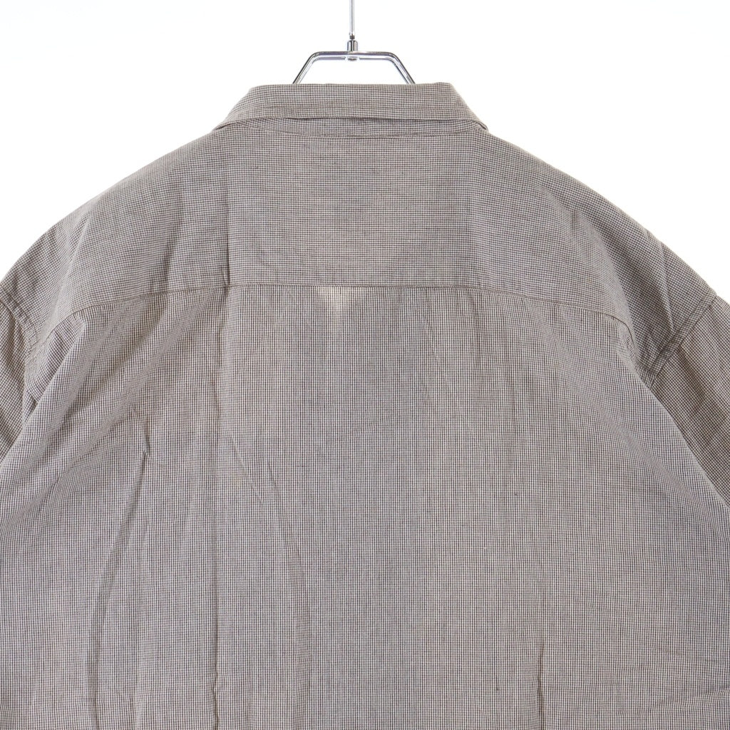 STUSSY(ステューシー) 90S OLD 紺タグ チェック 開襟 半袖 シャツ ブラウン