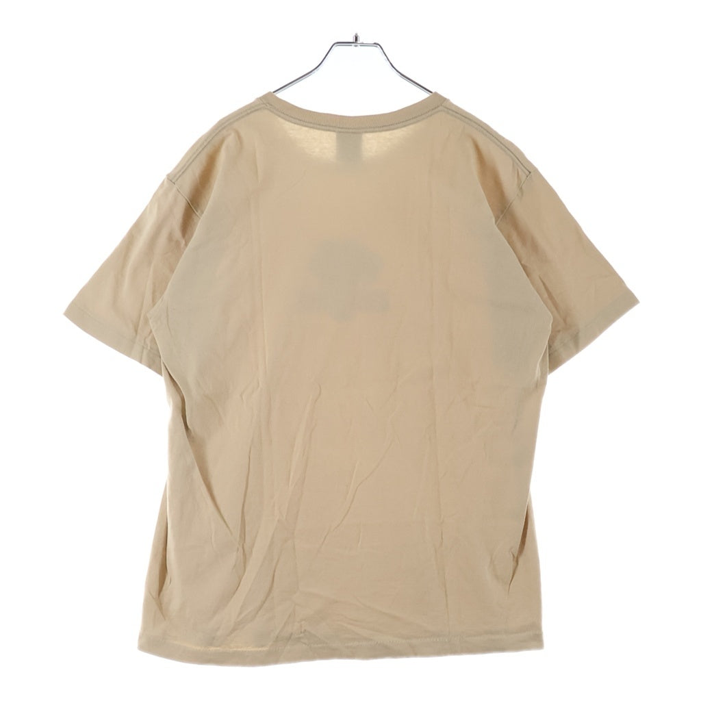 STUSSY(ステューシー) 90S OLD 紺タグ 像 ロゴ プリント 半袖 Tシャツ カットソー ベージュ