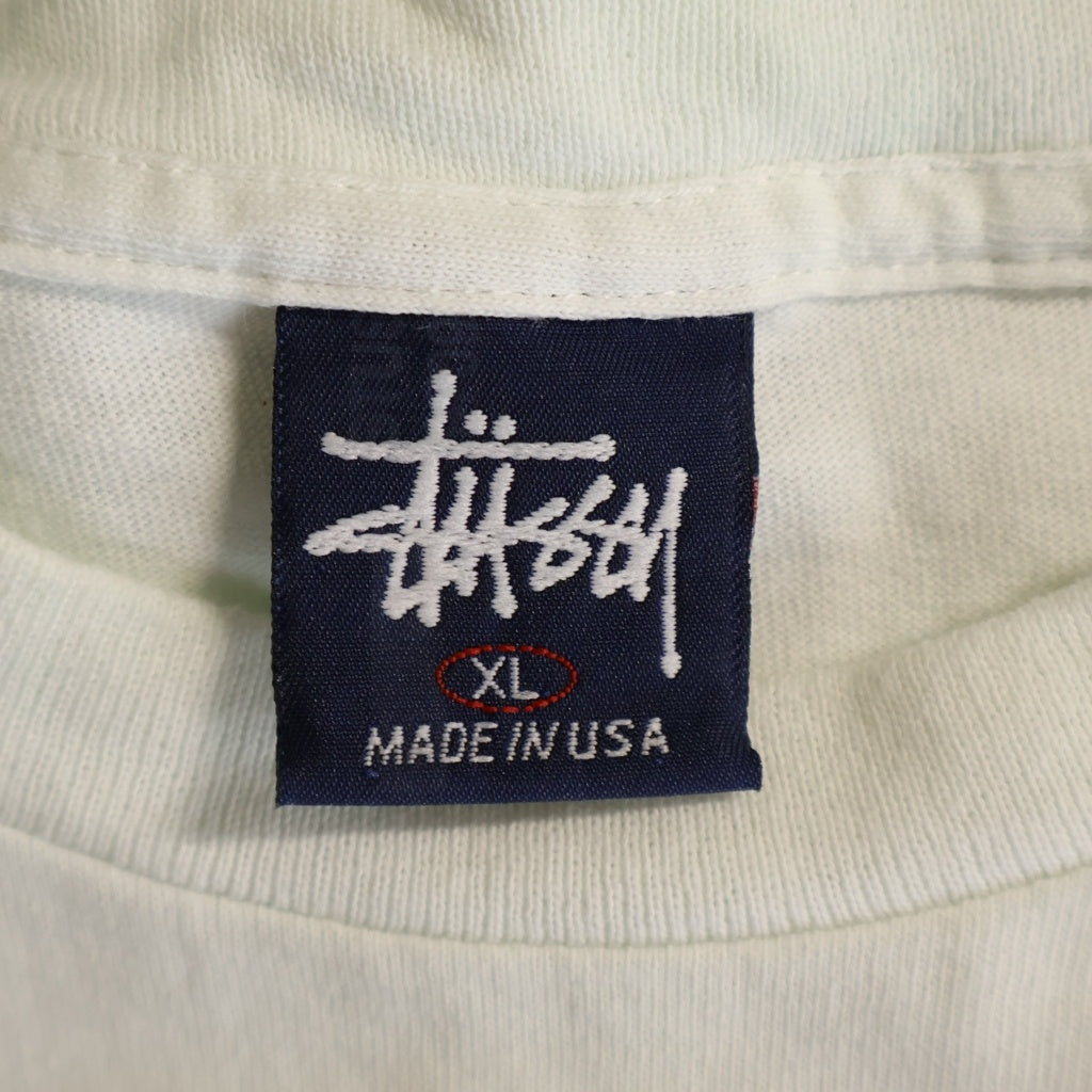 STUSSY(ステューシー) 90S OLD 紺タグ スーパーガール モデル フォト プリント 半袖 Tシャツ カットソー