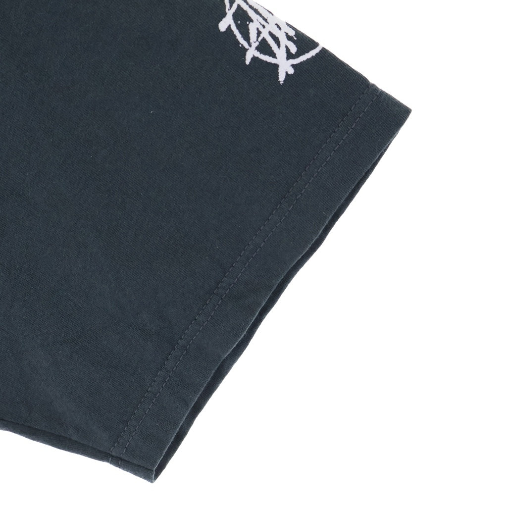 STUSSY(ステューシー) 90S OLD 紺タグ USA製 セックスピストルズ STUSSY IN THE UK TOUR ロゴ プリント 半袖 Tシャツ カットソー ブラック