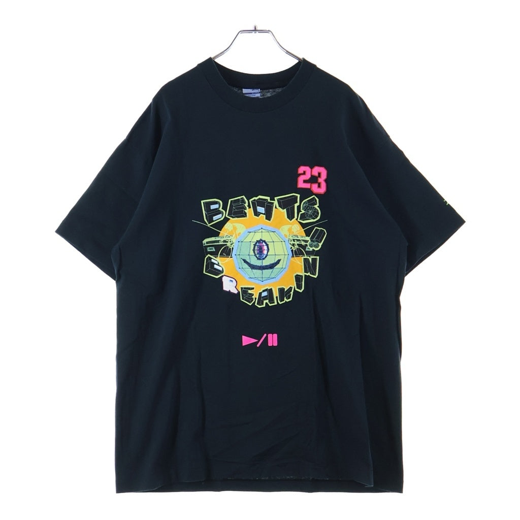 STUSSY(ステューシー) 00S OLD 銀タグ ×SK8thing Design BEATS BREAKIN ロゴ プリント 半袖 Tシャツ カットソー ブラック