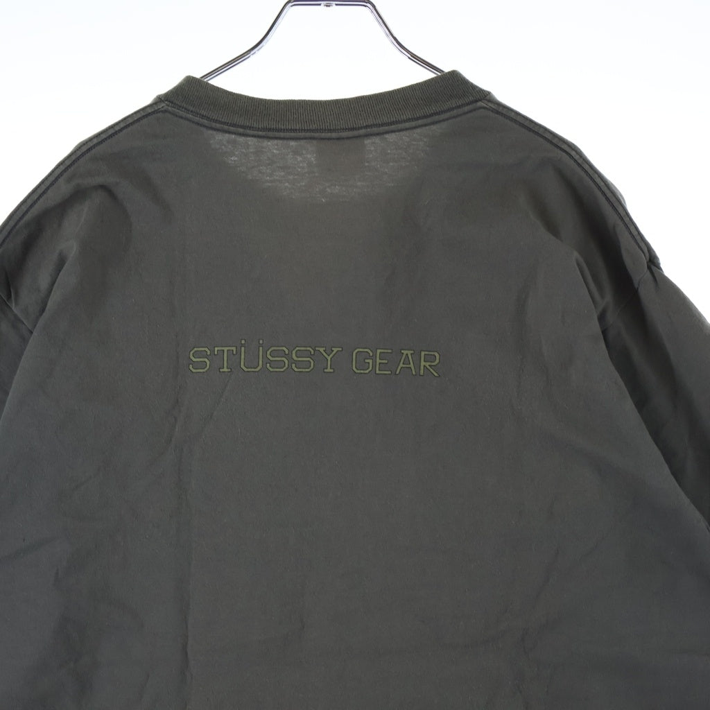 STUSSY(ステューシー) 90S OLD STUSSY GEAR ロゴプリント 半袖 Tシャツ カットソー カーキ