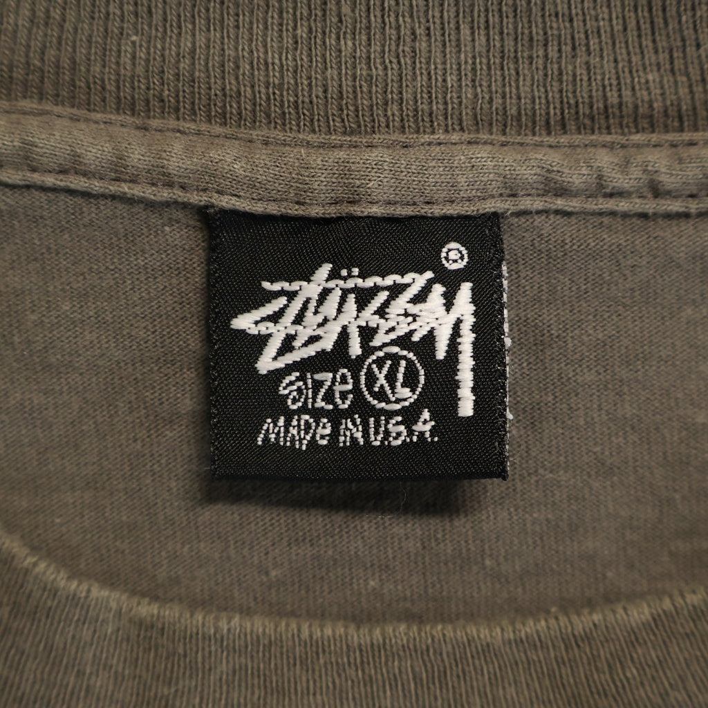 STUSSY(ステューシー) 90S OLD STUSSY GEAR ロゴプリント 半袖 Tシャツ カットソー カーキ
