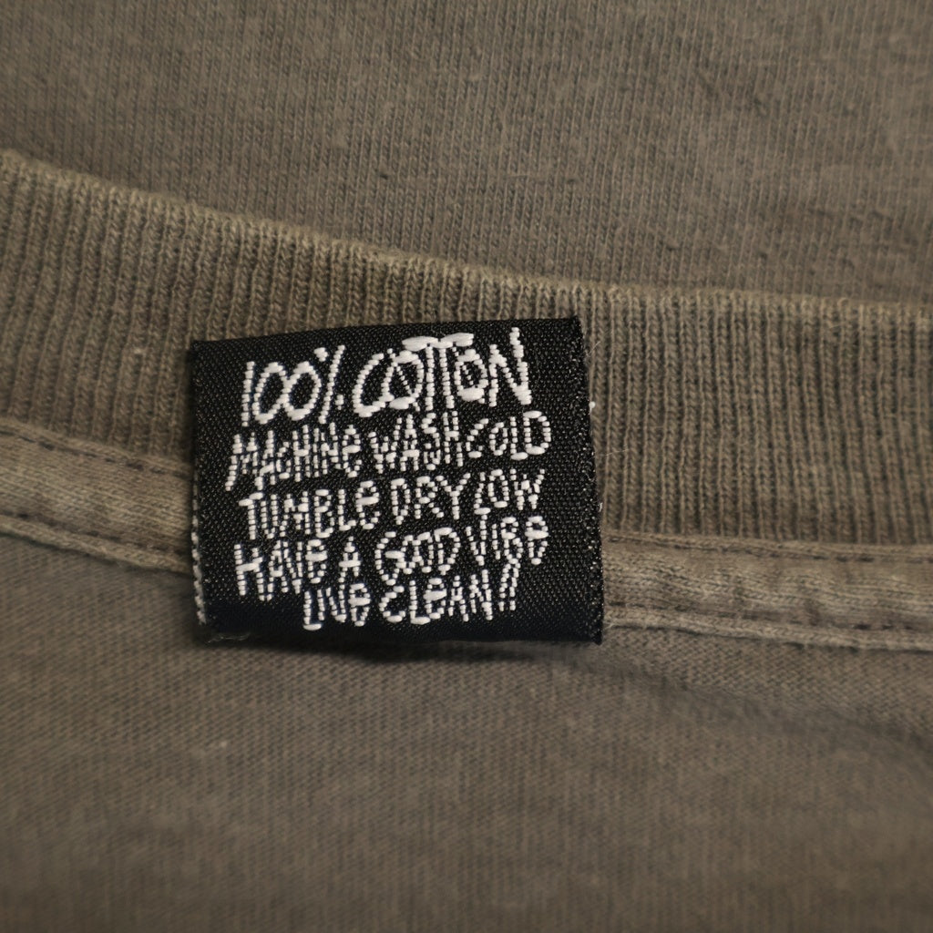 STUSSY(ステューシー) 90S OLD STUSSY GEAR ロゴプリント 半袖 Tシャツ カットソー カーキ