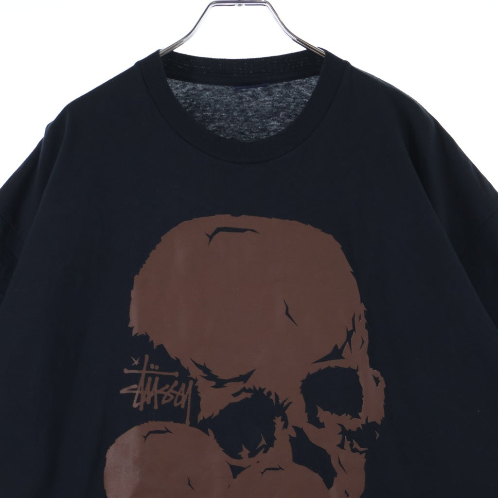 STUSSY(ステューシー) 00S OLD スカル ロゴ プリント 半袖 Tシャツ カットソー ブラック