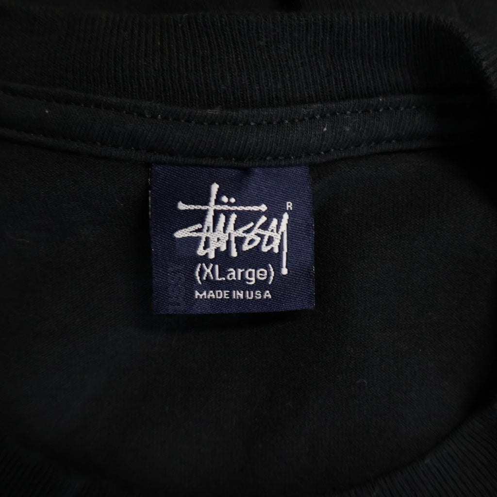 STUSSY(ステューシー) 00S OLD スカル ロゴ プリント 半袖 Tシャツ カットソー ブラック