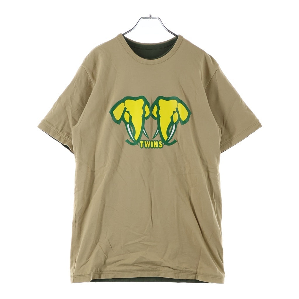 UNDERCOVER(アンダーカバー) 99AW アンビバレンス期 WE DON'T CARE リバーシブル プリント 半袖 Tシャツ カットソー ベージュ