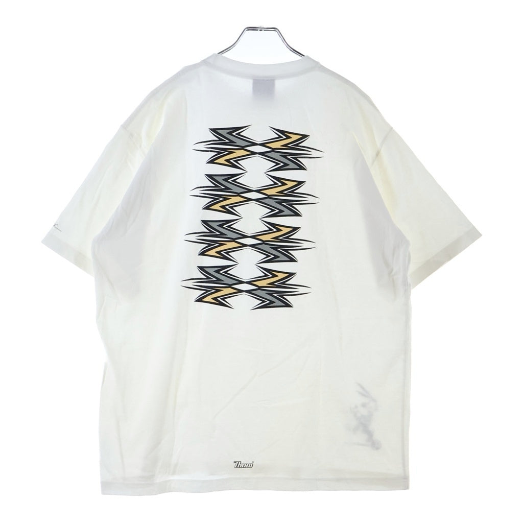 NEIGHBORHOOD(ネイバーフッド) 00S トライバル柄 ロゴプリント 半袖 Tシャツ カットソー ホワイト