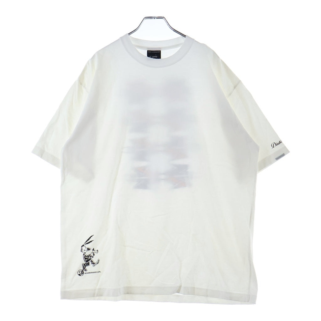 NEIGHBORHOOD(ネイバーフッド) 00S トライバル柄 ロゴプリント 半袖 Tシャツ カットソー ホワイト