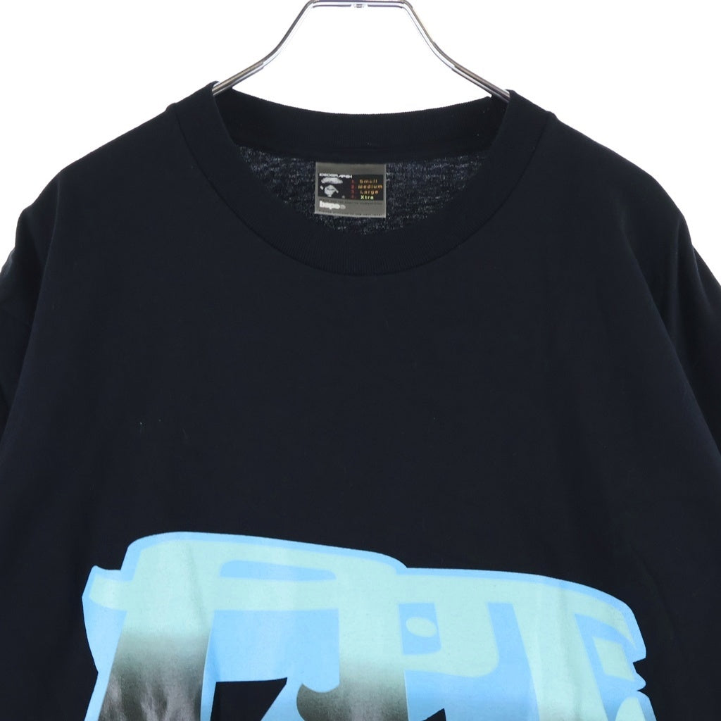 A BATHING APE(アベイシングエイプ) 00S グラデーション ロゴ プリント 長袖 Tシャツ カットソー ブラック