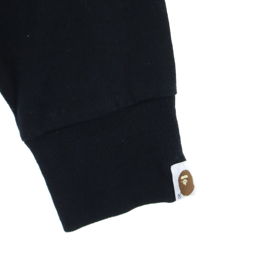 A BATHING APE(アベイシングエイプ) 00S グラデーション ロゴ プリント 長袖 Tシャツ カットソー ブラック