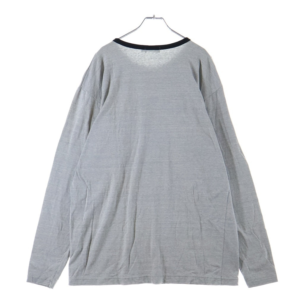 A BATHING APE(アベイシングエイプ) 90S OLD カレッジロゴ ロゴプリント 長袖 Tシャツ カットソー グレー
