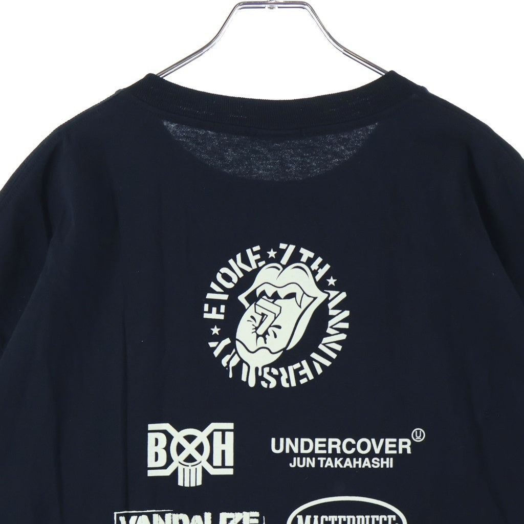 EVOKE(イヴォーク) 00S 7周年記念 ロゴプリント 半袖 Tシャツ カットソー ブラック